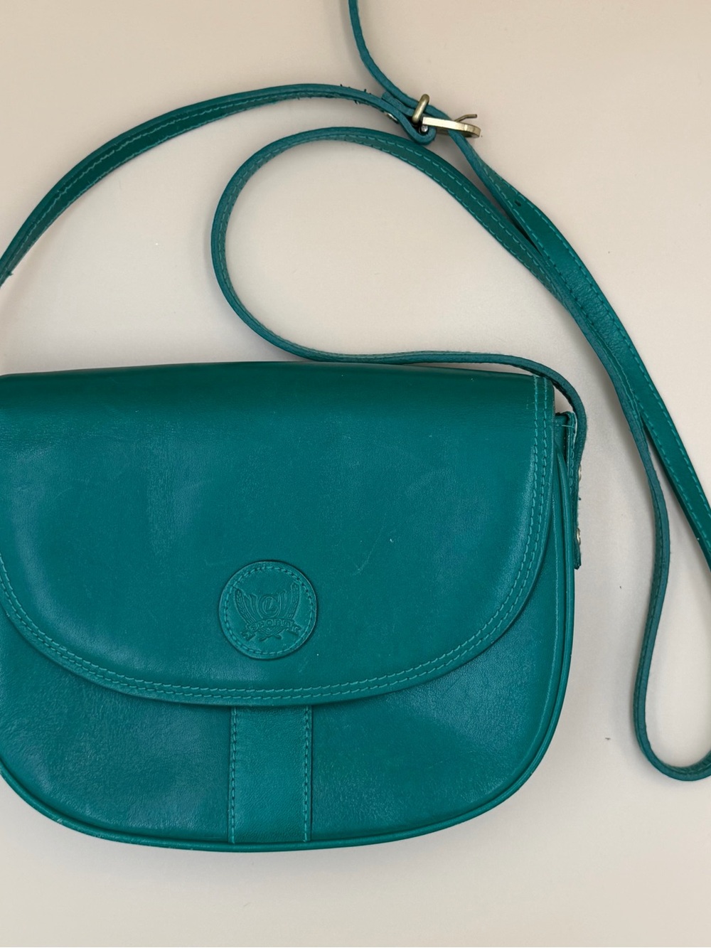 Liz Claiborne Green Leather Crossbody Bag